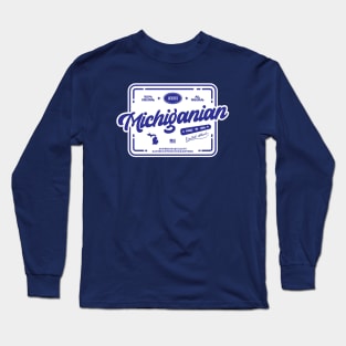 Authentic Michiganian Michigan Fun Print Long Sleeve T-Shirt